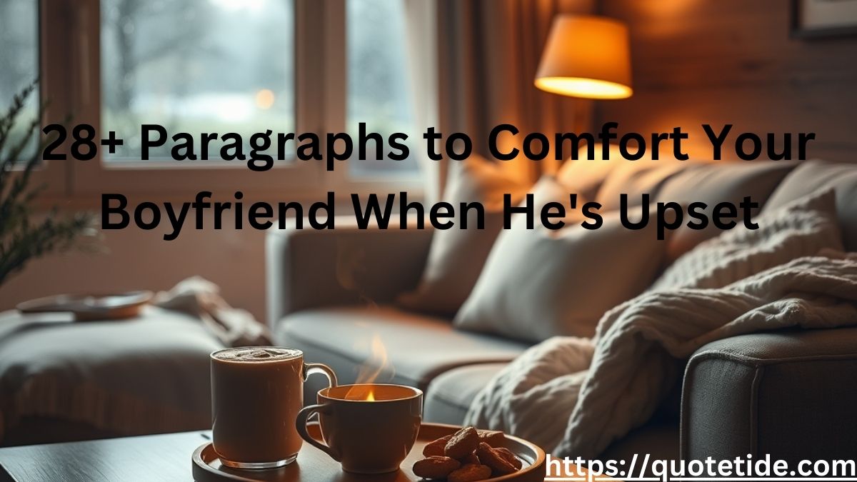 28+ Paragraphs to Comfort Your Boyfriend When He's Upset