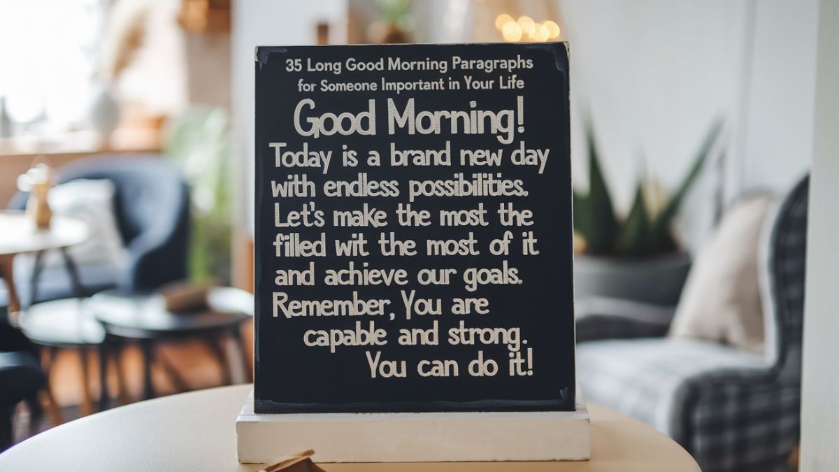 35 Long Good Morning Paragraphs for Someone Important in Your Life