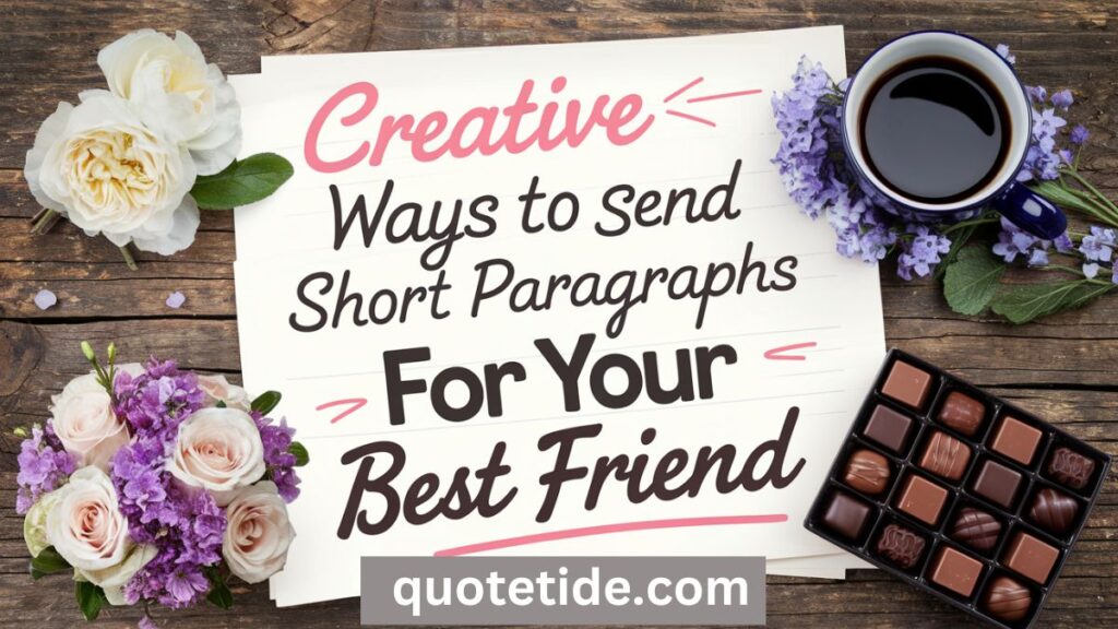 27+Short Paragraphs for Your Best Friend