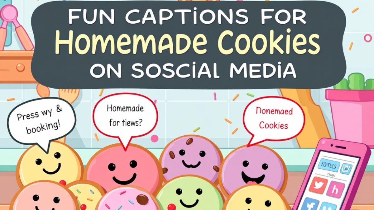 Fun Captions for Homemade Cookies on Social Media Homemade Cookies Quotes & Captions: The Sweetness of Baking at Home