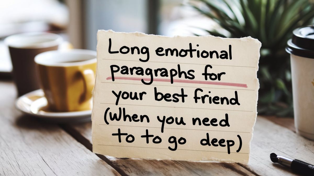 Long Emotional Paragraphs for Your Best Friend (When You Need to Go Deep)