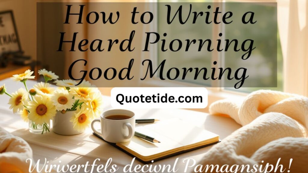 Long Good Morning Paragraphs for Someone Important in Your Life