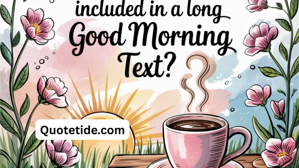 Long Good Morning Paragraphs for Someone Important in Your Life