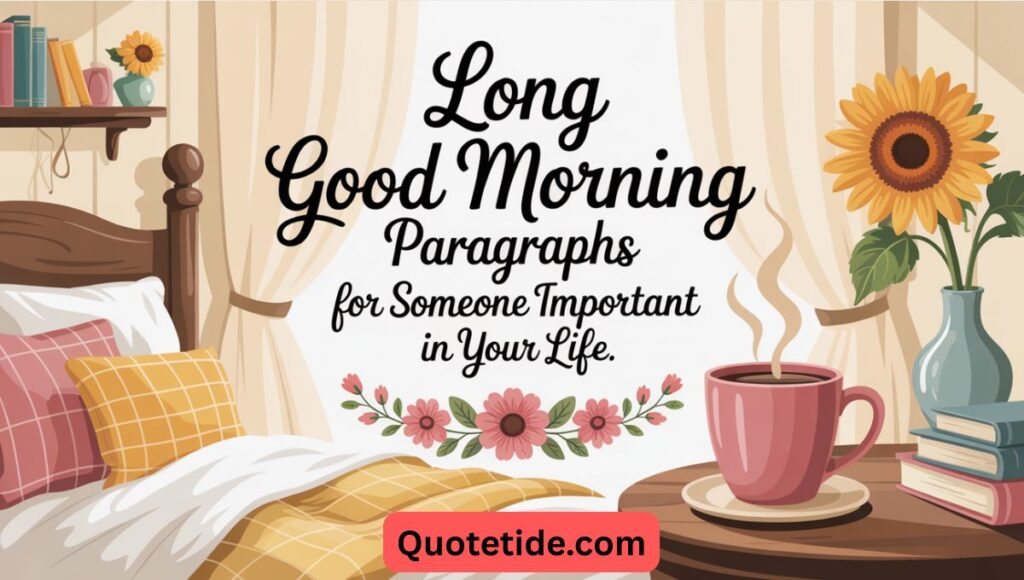 Long Good Morning Paragraphs for someone Important in Your Life