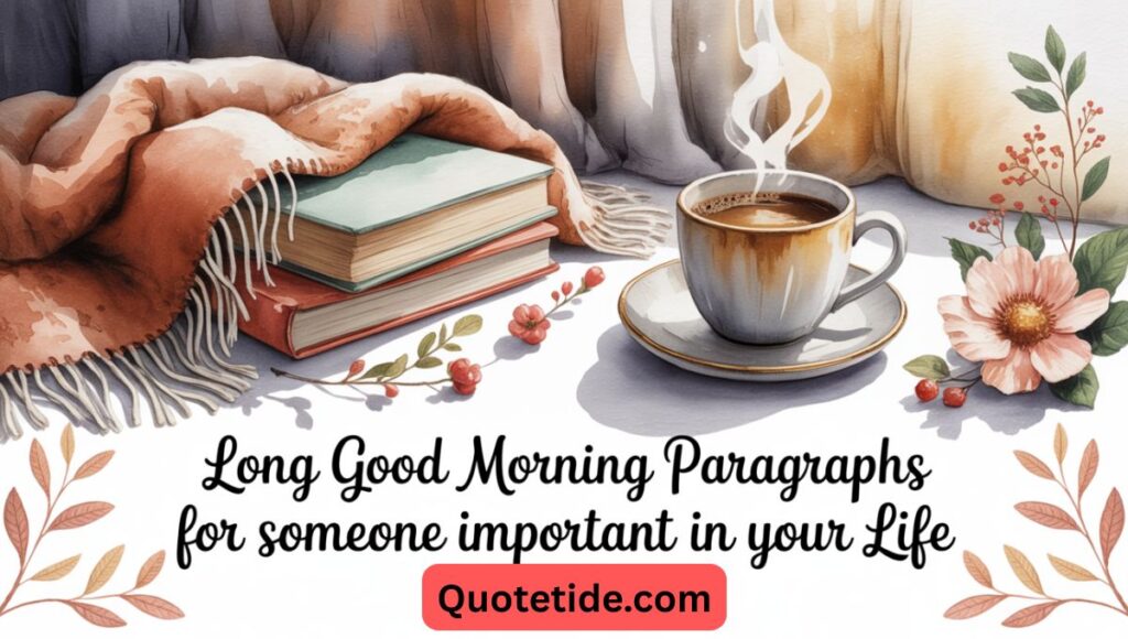 Long Good Morning Paragraphs for someone Important in Your Life